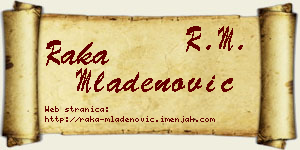 Raka Mladenović vizit kartica